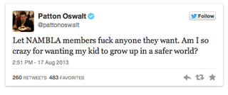 Illustration for article titled Patton Oswalt won Twitter over the weekend with a series of hilarious, slightly offensive tweets